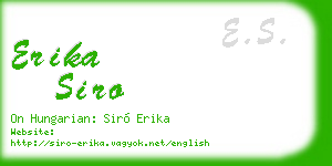 erika siro business card